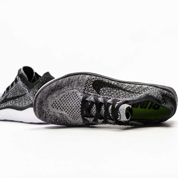 Nike Free RN Flyknit 2018 Men's Running Shoes OREO - Picture 7 of 8